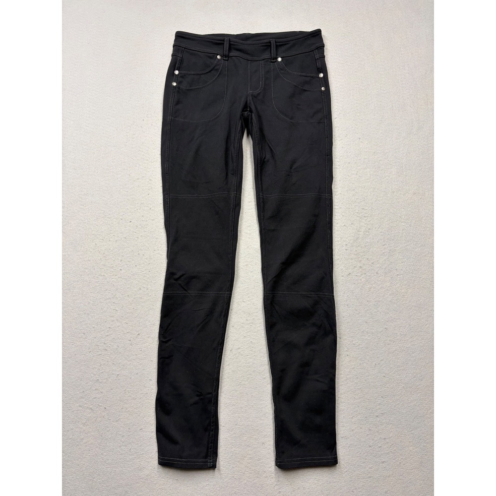 Athleta Metro Skinny Leggings Women XS Black Supplex Moto High Rise 818620